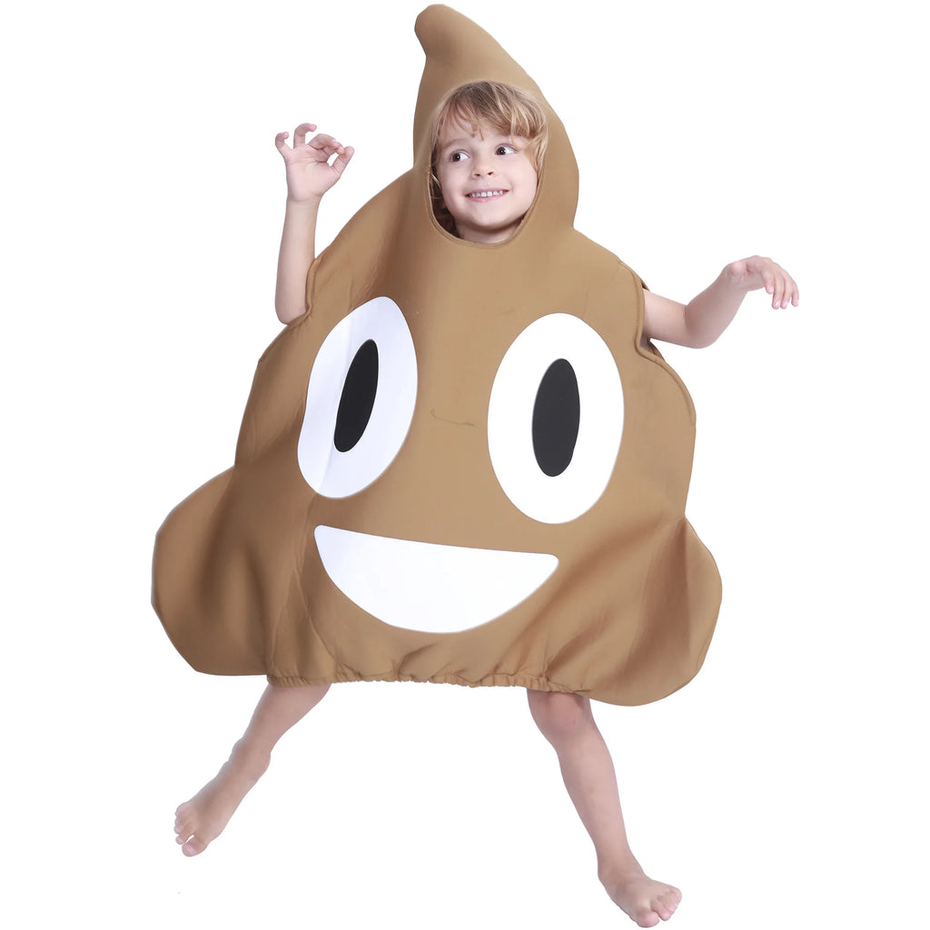 Funny Daddy Poo Costume & Mona Lisa Parody Mural Cosplay Outfit for Halloween School Party Parent-Child Matching Set