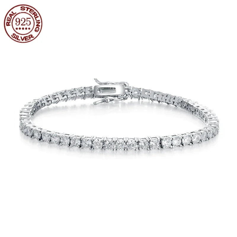 Factory price 925 silver plated 18K gold 4A grade Zircon tennis bracelet for men and women fashion personality exquisite jewelry